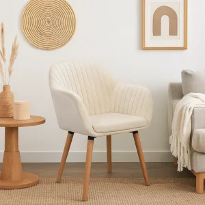 Butaca Sitial Poltrona Diamante Terciopelo Acolchado - Beige_2