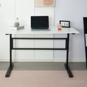 Escritorio de trabajo con altura regulable blanco_2