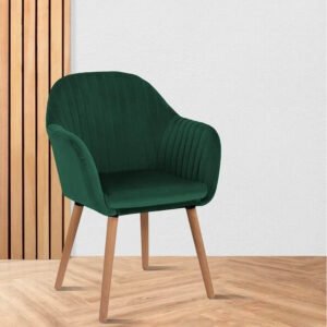 Pack Butaca Sitial Poltrona Diamante Terciopelo Acolchado Verde 4