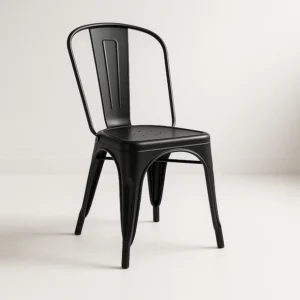 Silla Tolix de Comedor o Terraza Exterior - Negra