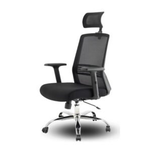 Silla de oficina Base Cromada y Brazos Regulables Cuba