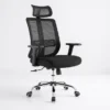 Silla de oficina mesh negra ejecutiva con apoyabrazos y cabeza Silla de oficina mesh negra ejecutiva con apoyabrazos y cabeza